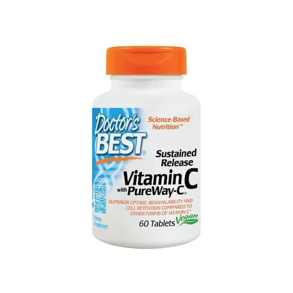 Doctor's Best Vitamina C de Liberação Sustentada com Pureway-c 60 Tabletes