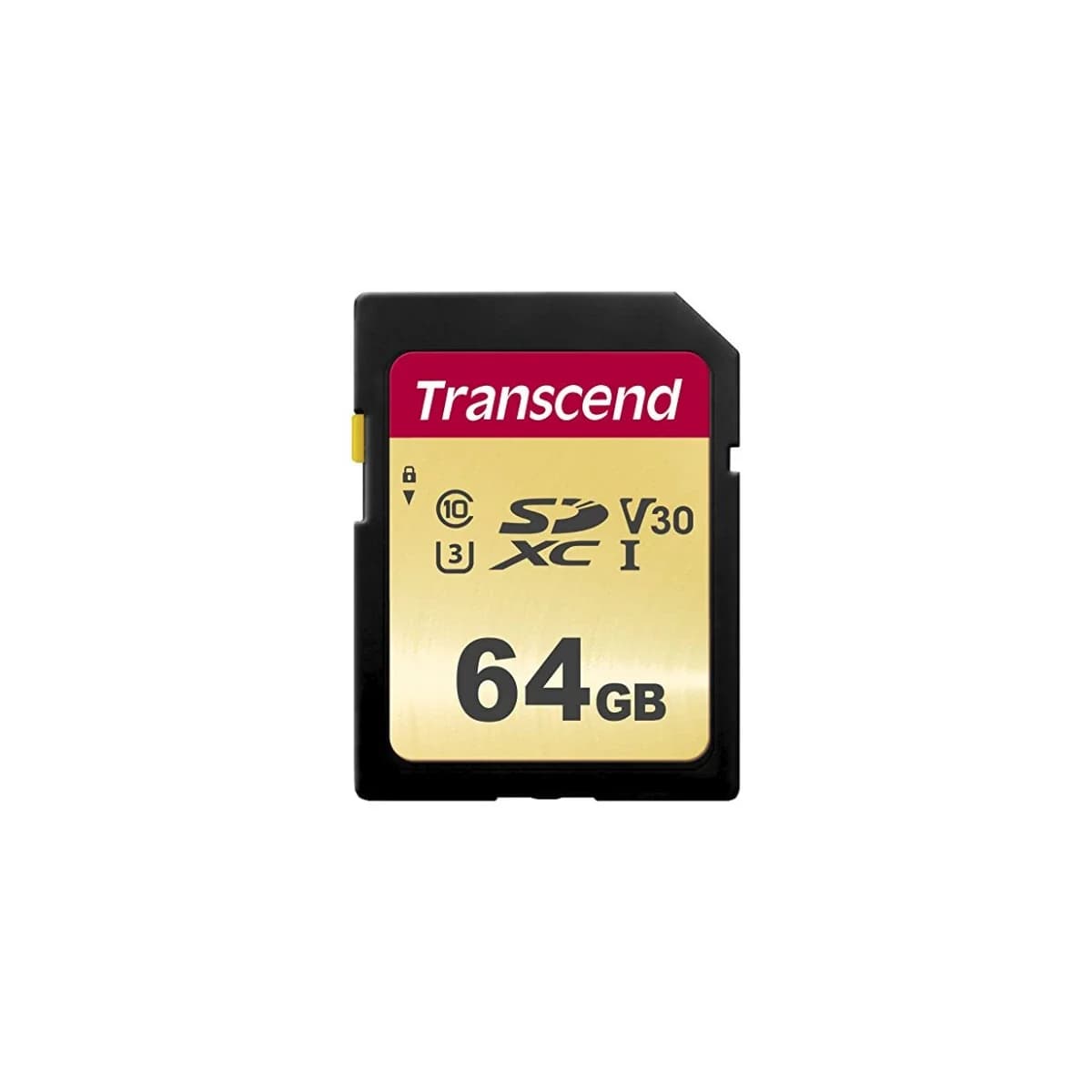 Transcend 64GB SDXC 500S Class 10 UHS-I U3 V30 - TS64GSDC500S