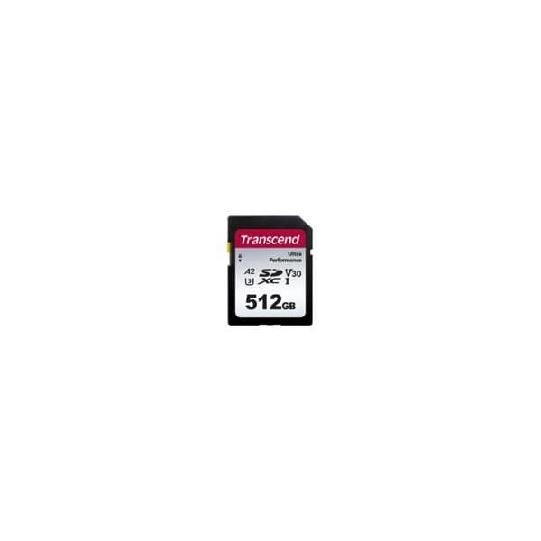 Transcend 512GB SDXC 340S Class 10 UHS-I U3 V30 - TS512GSDC340S