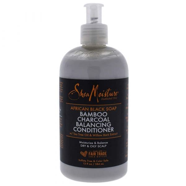 Shea Moisture Condicionador de Limpieza Profunda African Black Soap Bamboo Charcoal 384 ml