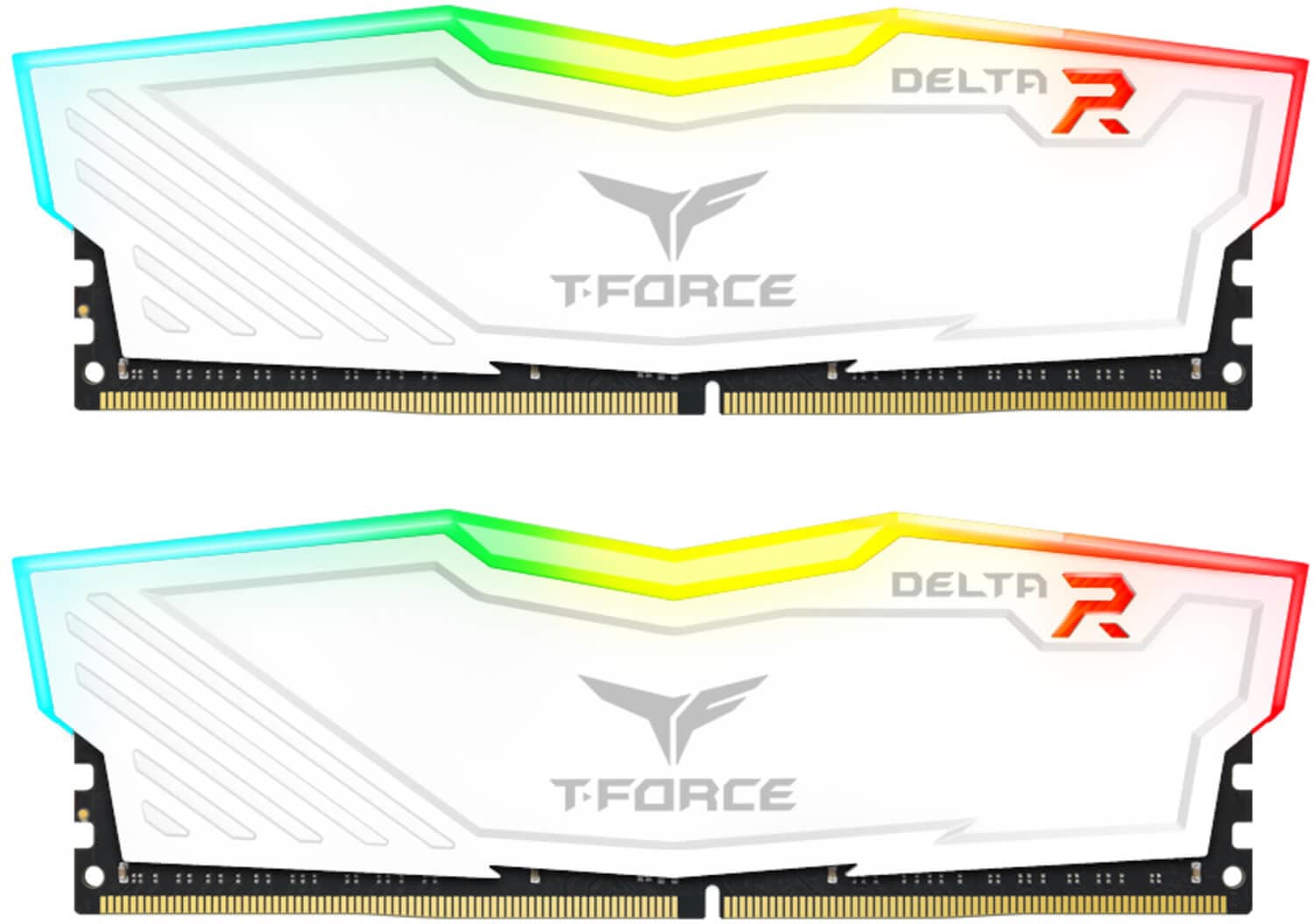 Memória RAM Team Group 16GB DDR4 2x 8GB 3200MHz Delta Branco RGB CL15 - TF4D416G3200HC16CD