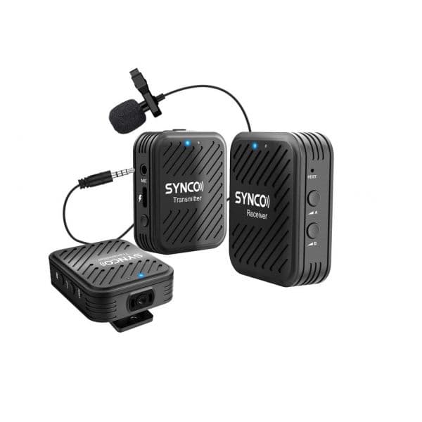 SYNCO (G1) Microfone sem Fios Lapela 2 Emissores e 1 Recetor