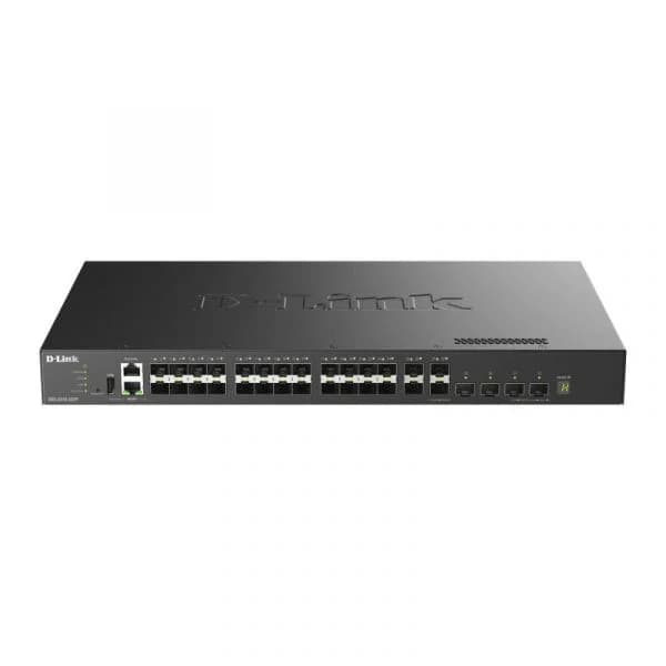 D-Link DXS-3410-32SY 28 SFP+ Switch 4 SFP28 L3 760Gbps Empilhável Gestão Avançada