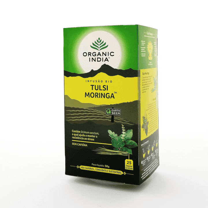 Organic India Infusão Bio Tulsi-moringa 25 Saquetas