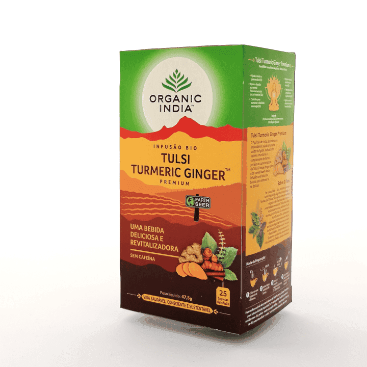 Infusão Bio Tulsi Turmeric Ginger 25 Saquetas Organic India