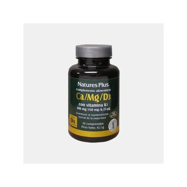 Nature's Plus CA/MG/D3 + K2 30 Comprimidos
