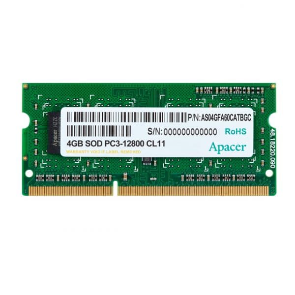 Memória RAM Apacer 4GB DDR3L 1600MHz CL11 SO-DIMM