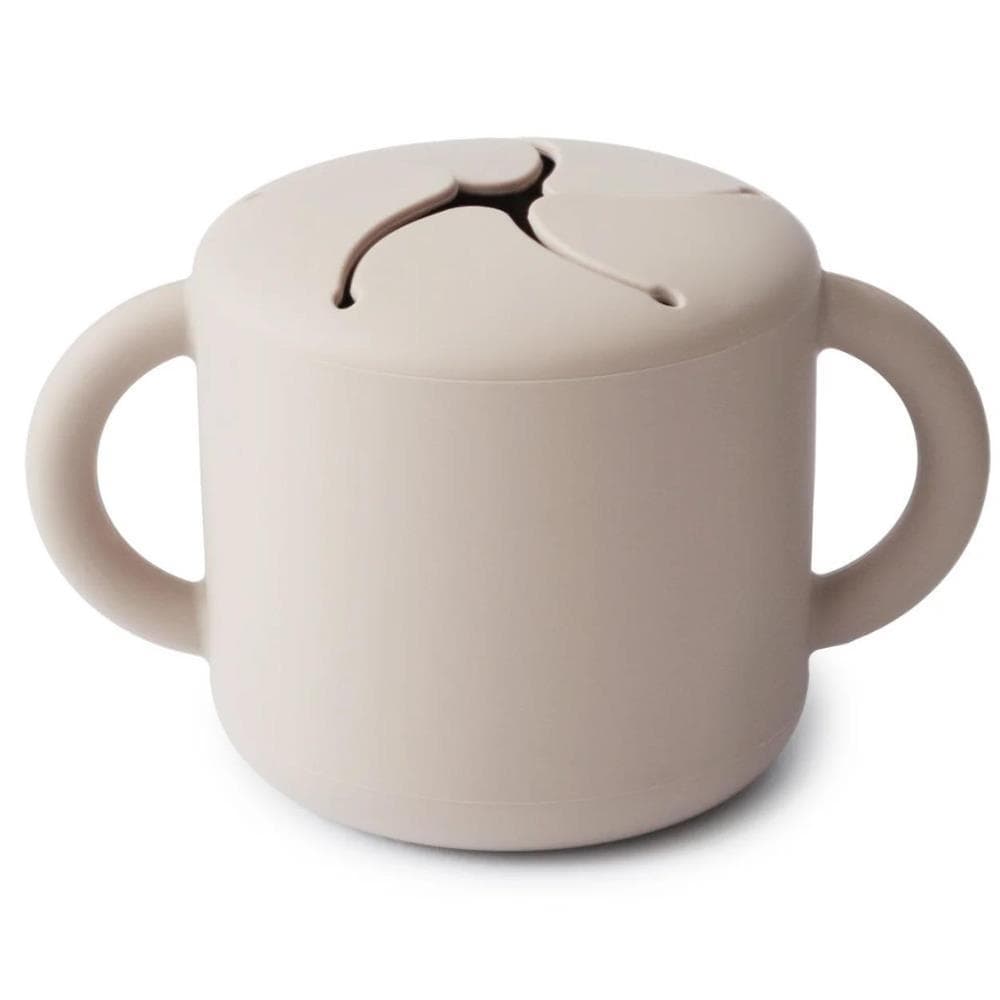 Mushie Copo Silicone para Snacks Ivory