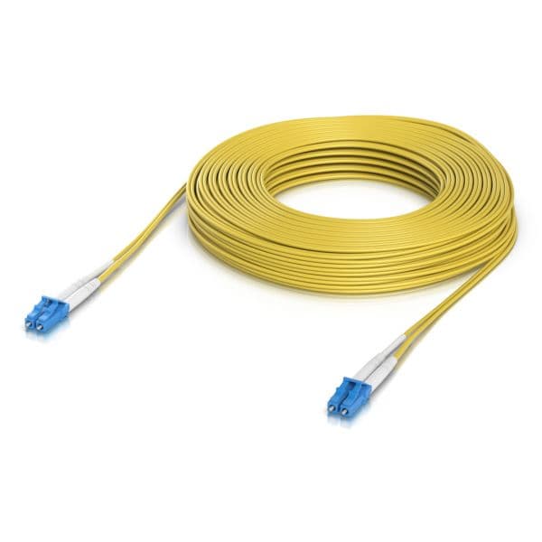 Ubiquiti UACC-OFC-S2-LULU-30M Cabo de Fibra Óptica Duplex LC UPC OS2 30m Amarelo