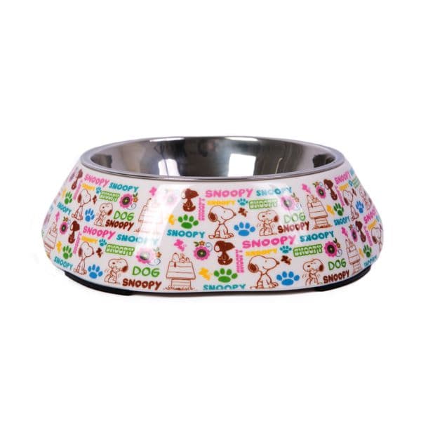 Zooz Pets Taça em Melamina e Inox Colagem Oficial Snoopy M