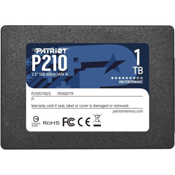 SSD Patriot 1TB P210 2.5" - P210S1TB25