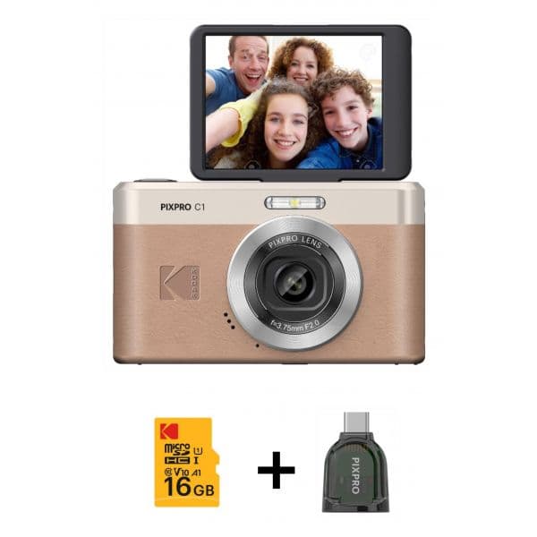 Kodak Pixpro C1 13MP com Ecrã Inclinável 2.8" Castanho