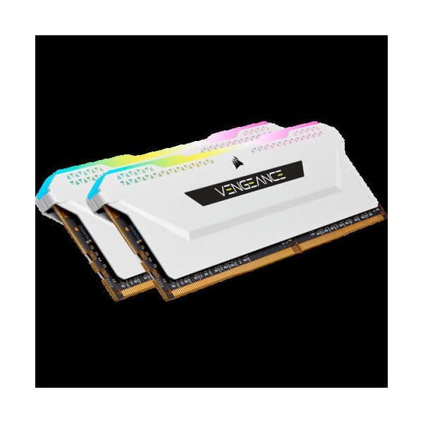 Memória RAM Corsair 16GB Vengeance RGB Pro SL DDR4 3200 PC4-25600 2x8GB CL16 White - CMH16GX4M2E3200C16W