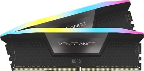 Memória RAM Corsair 32GB DDR5 5200MHZ 2X16GB DIMM RGB BLACK HEATSPREADER RGB LED 1.25V