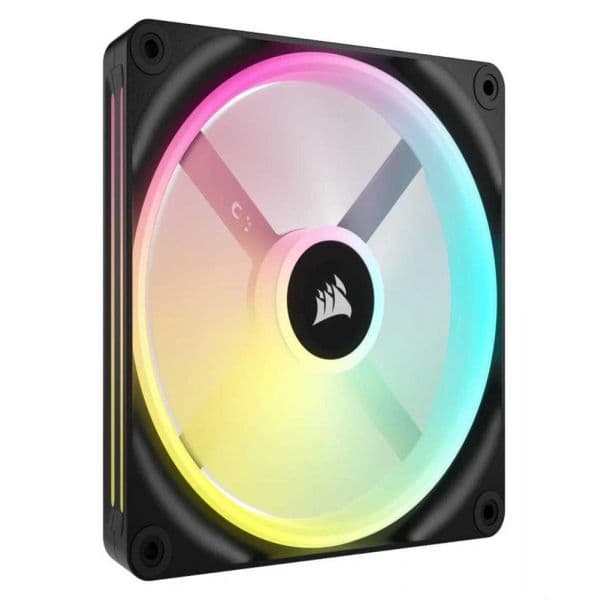 Corsair Ventoinha 140mm iCUE Link QX140 RGB 2000RPM 4 Pinos PWM Preta (Dual Fan Kit)