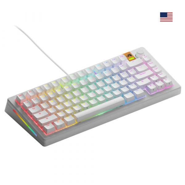 Teclado Mecânico Glorious GMMK 3 HE 75% Branco Fox Switch (US)