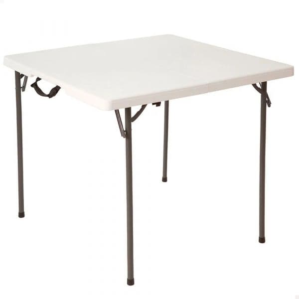 LifeTime Mesa Dobrável Quadrada 86x86cm Branca