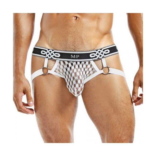 Male Power Slip Jock Ring Peep Show Branco - EP14709SF