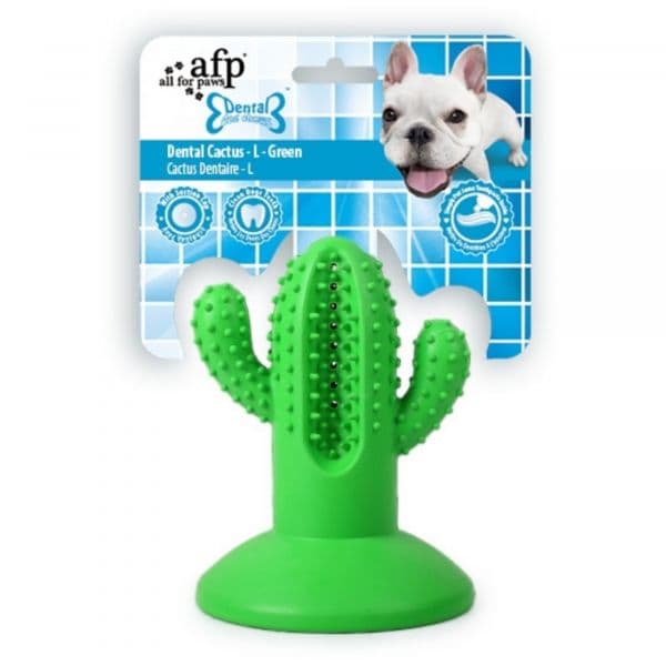 All for Paws Brinquedo Cão Dental Chews Cactus Verde L