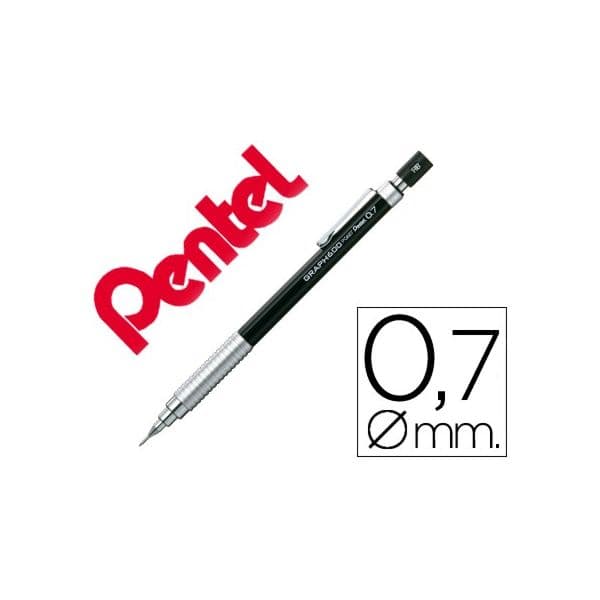 Pentel Lapiseira Graph 600 0.7mm Preta - 59513
