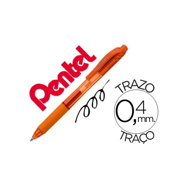Pentel 12 un. Esferográficas Roller BL107 0.7mm Laranja - BL107-F