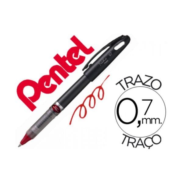 Pentel Marcador 0.7 Roller Energel Tradio Corpo Preto Tinta Vermelha 12 un - L72090
