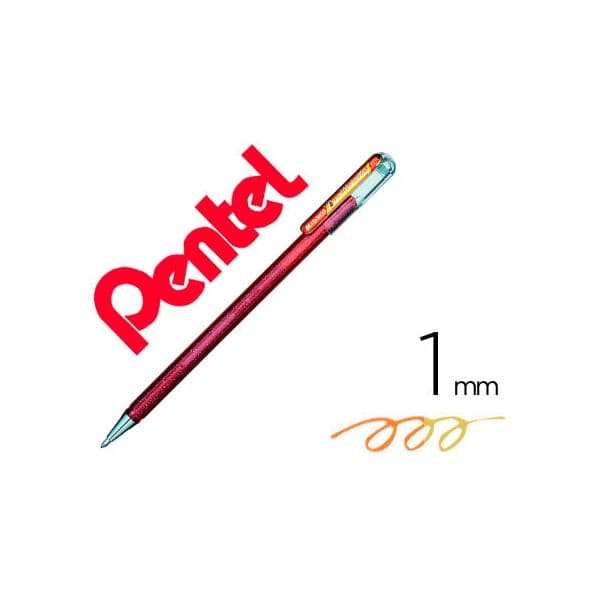 Pentel Roller K110 Dual Metallic Laranja e Amarelo Metalico 12 Unidades