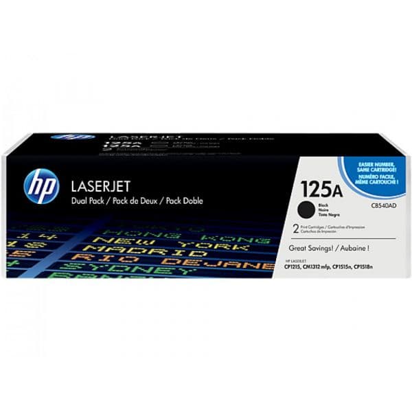 HP 125A Black CB540AD - Pack 2
