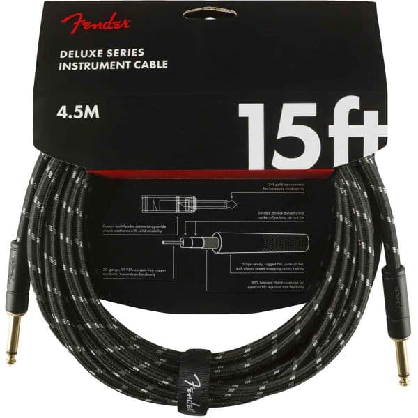Fender Deluxe Series 4,5m Jack/jack Black Tweed