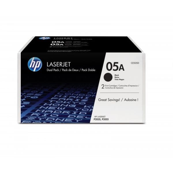 Tinteiro HP 05A 2-Pack Black - CE505D