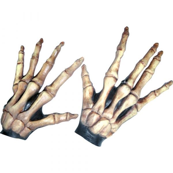 Ghoulish Mãos De Esqueleto Grandes Da Cor De Osso One Size Multicolor