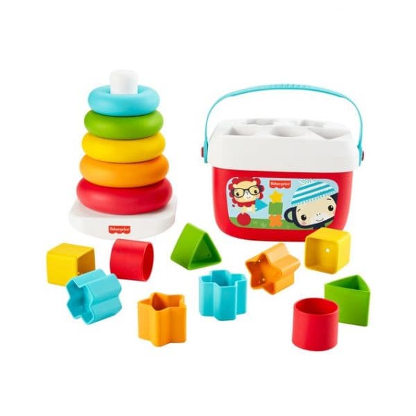 Fisher-Price Pirâmide e Balde Primeiras Formas Eco Gift Set - MATGRF11