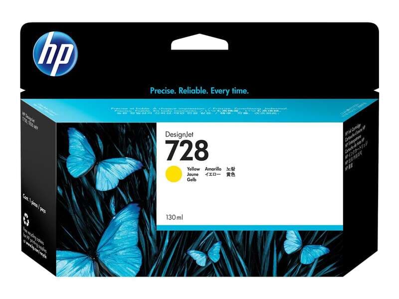 Tinteiro HP 728 130ml Yellow F9J65A