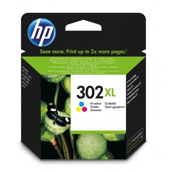 Tinteiro HP 302XL F6U67A Tri-Colour