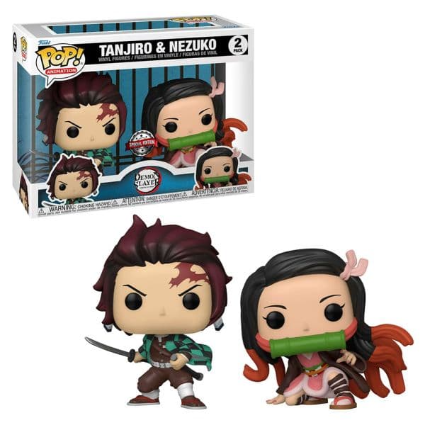 Funko POP! Animation: Demon Slayer - Tanjiro & Nezuko Exclusive #2Pack