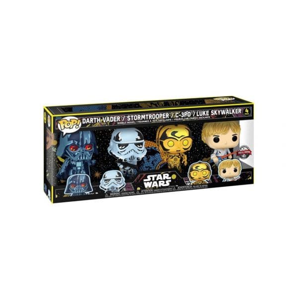 Funko Pop! Star Wars - 4-Pack Exclusivo Retro Series