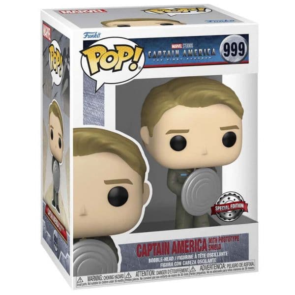 Funko POP! Marvel: Captain America - Captain America com Escudo Prototipo #999