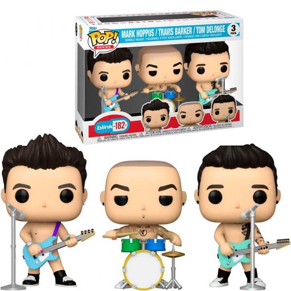Funko POP! Rocks Blink182 Mark Hoppus/Travis Barker/Tom Delone