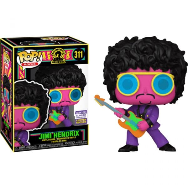 Funko POP! Rocks: Jimi Hendrix - Blacklight (2023 SDCC Exclusive) #311