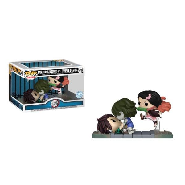 Funko POP! Animation: Demon Slayer: Kimetsu no Yaiba - Tanjiro & Nezuko vs Temple Demon Exclusive #1419