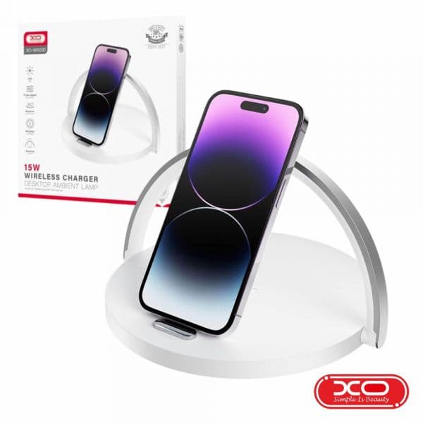 XO Carregador por Indução 15W C/ Luz Presença e Suporte