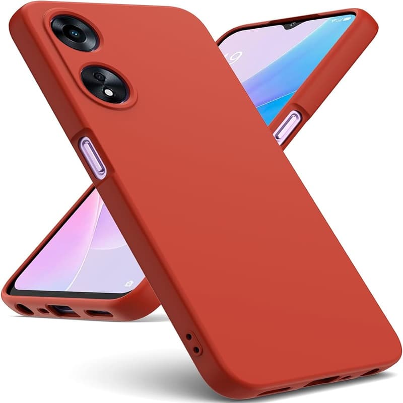 Capa Silicone Líquido 3D Oppo A58/ A78 5G Red