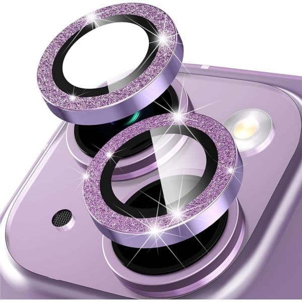 Película Vidro Temperado Brilhante Camera Traseira para iPhone 14/ 14 Plus Lilás
