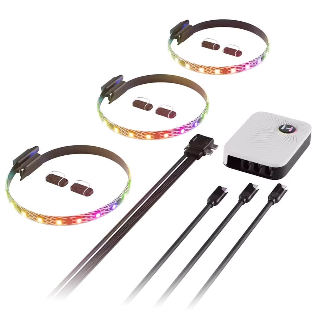 Fitas LED Hyte LS10 qRGB + Nexus Portal NP50 - 330mm (Pack 3)