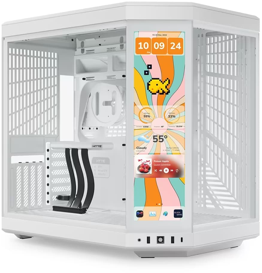 Caixa ATX Hyte Y70 Touch Infinite Vidro Temperado Branco