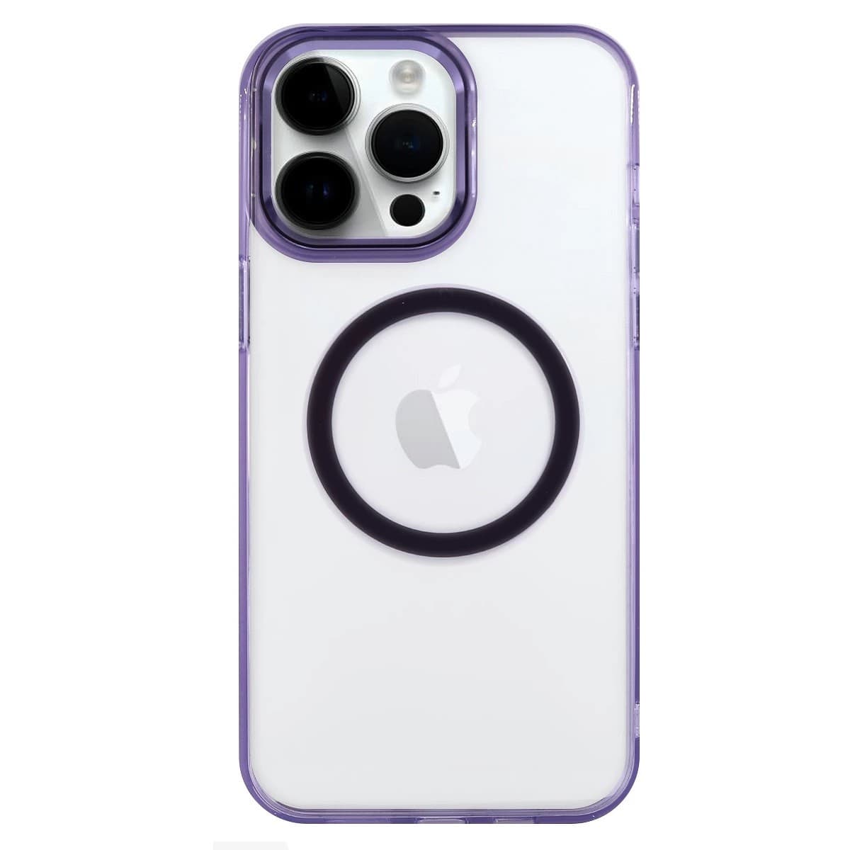 Capa Transparente Acrílico Premium iPhone 13 Pro Roxo