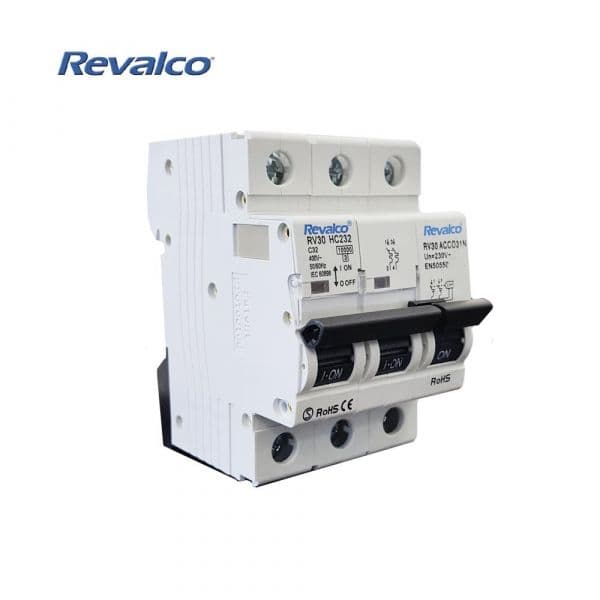 Revalco Iga 2P 32A C 10KA-PROT. Sobre T. Permanente de Acordo com o Regulamento EN-50550