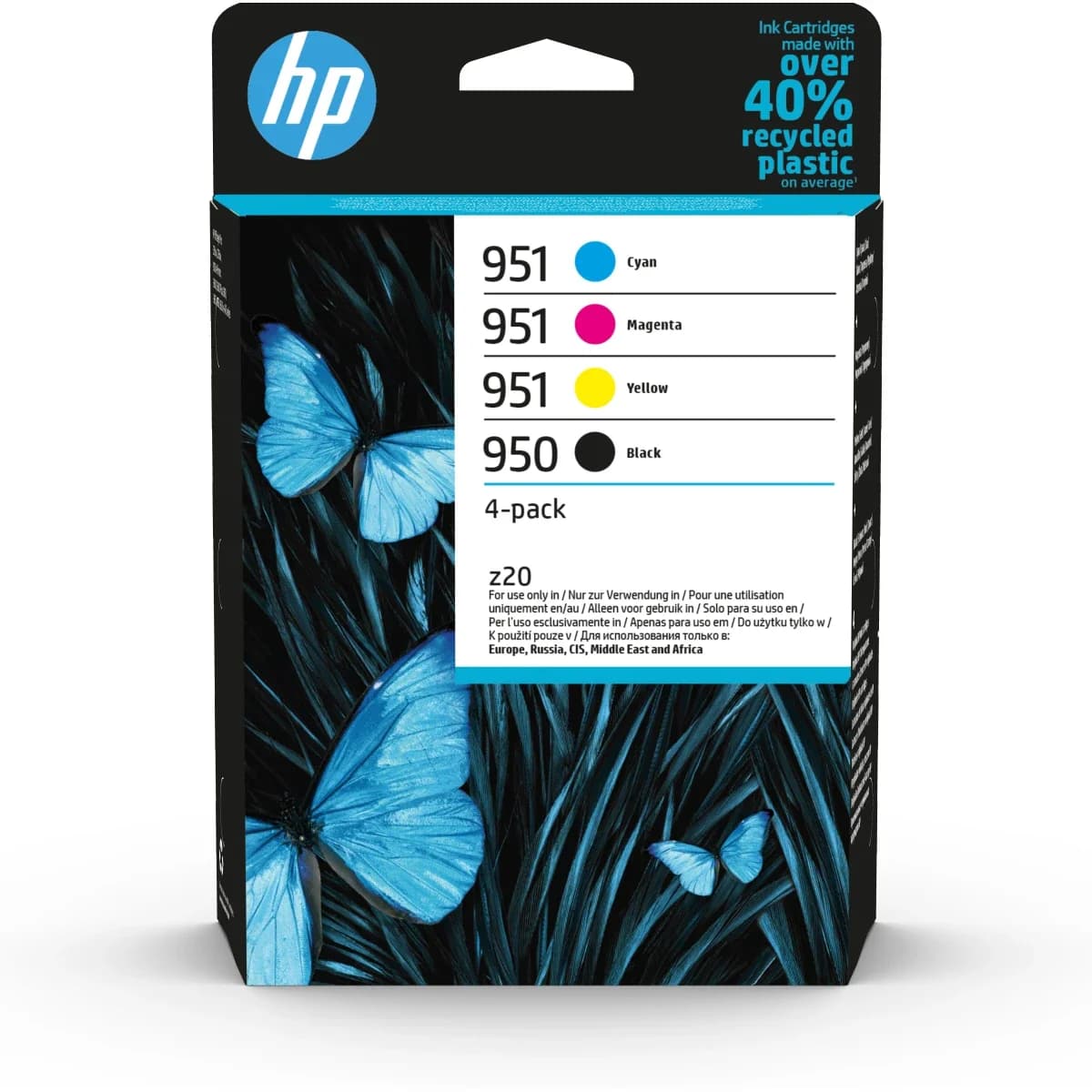 HP 950 + 951 Pack de 4 Cartuchos de Tinta Original – 6ZC65AE