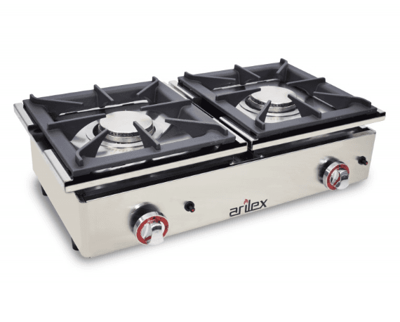 Fogão a gás de 2 fogos 6 + 6 Kw 810x457x240