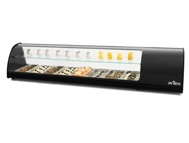 Vitrine Refrigeradas 8 Bandejas GN 1/3 Preto